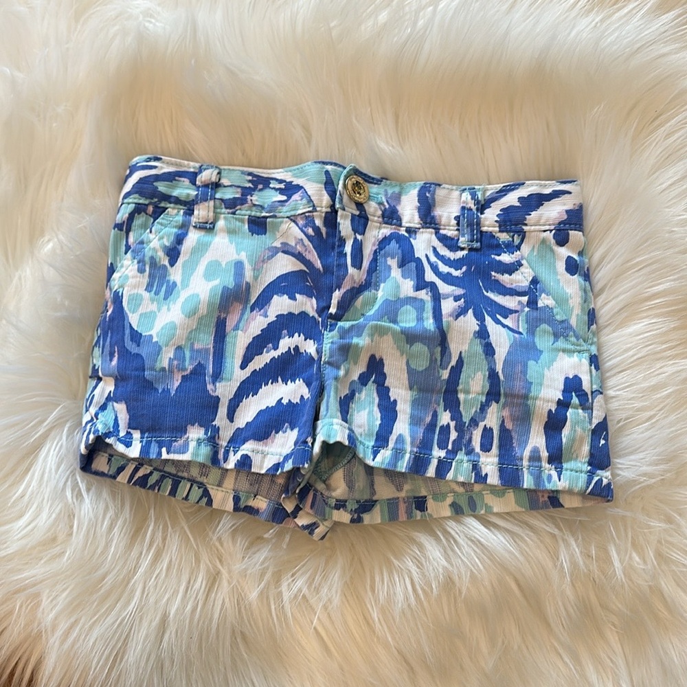 Lilly Pulitzer Blue Teal Printed Girls' Shorts